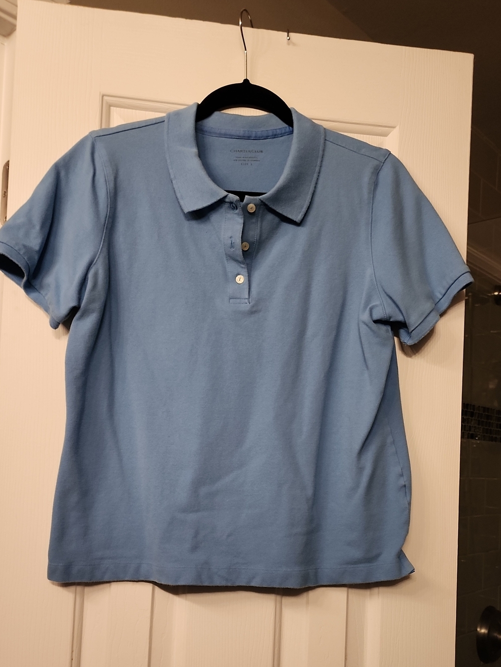 Charter Club Blue Women's Polo Shirt